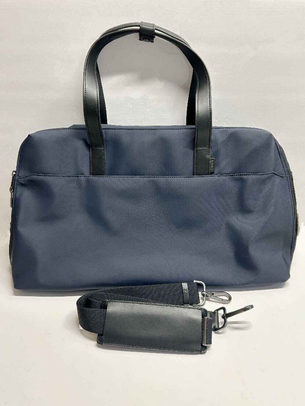 Away Travel Everywhere Large Bag Carry On Leather Strap Tote Luggage Blue 22”
